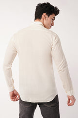 Double pocket off-white full sleeves shirt