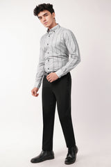 Modern Gray Watercolor Striped Shirt