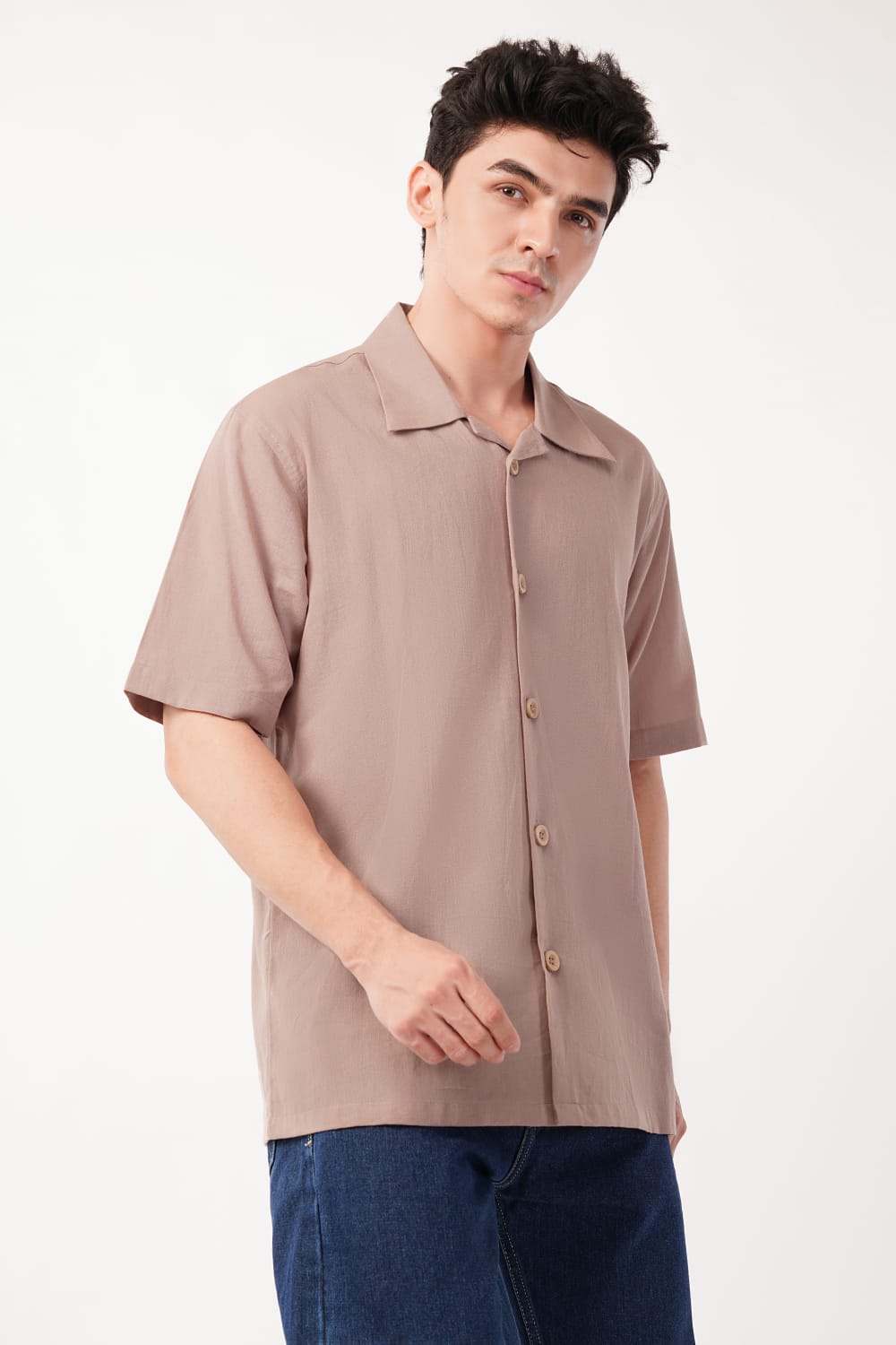 Elite Taupe Luxe Soft Cotton Shirt