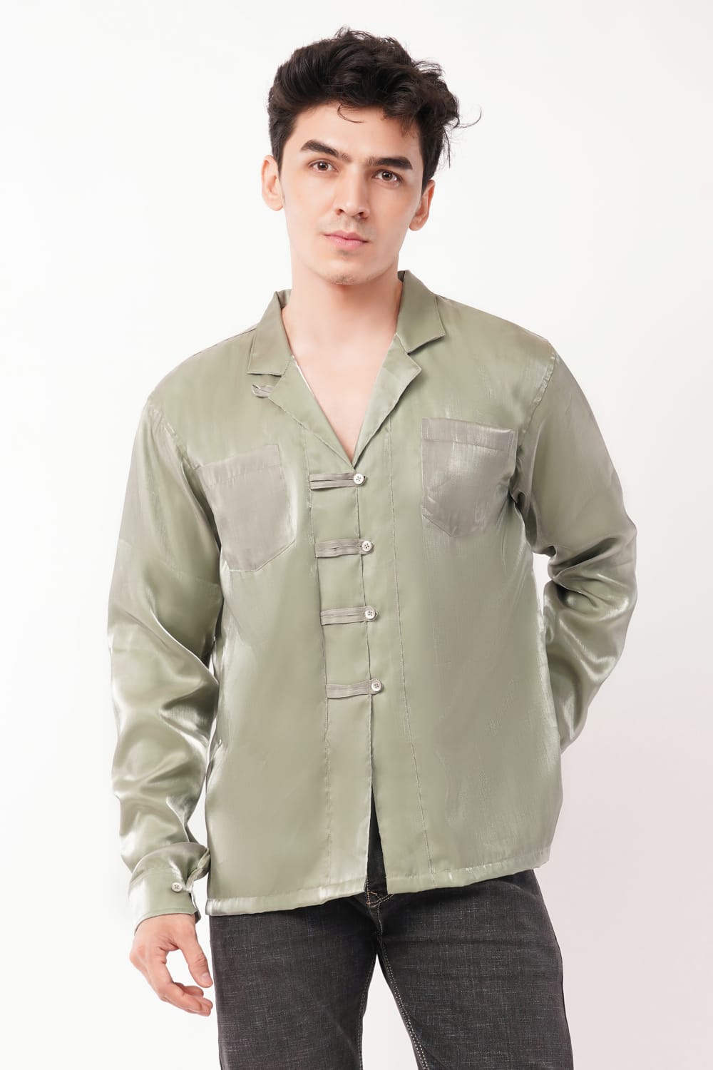 Pistachio green jimmy choo full sleeves shirt